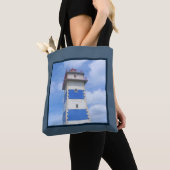 Tote Bag Watercolor lighthouse (De près)