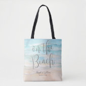 Tote Bag Watercolor On The Beach Wedding (Devant)