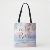 Tote Bag Watercolor On The Beach Wedding (Devant)