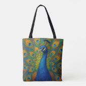 Tote Bag Watercolor Peacock (Dos)