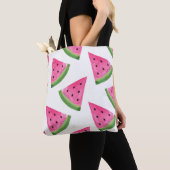 Tote Bag Watercolor Watermelon Motif (De près)