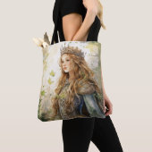 Tote Bag Watercolour Forest Princess (De près)
