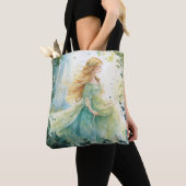 Tote Bag Watercolour Forest Princess (De près)