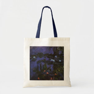Tote Bag Waterlilies by Claude Monet, Vintage Impressionism