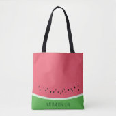 Tote Bag Watermelon Love Personnalisé rose et vert été (Devant)