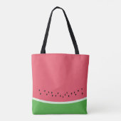 Tote Bag Watermelon Love Personnalisé rose et vert été (Dos)