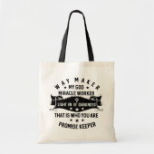 Tote Bag Way Maker Miracle Worker Promesse Keeper Christian (Devant)