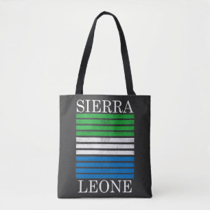 Tote Bag WAY out Arts Freetown Sierra Leone Stripes Drapeau