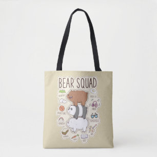 Tote Bag We Bare Bears - Bear Squad Journal Graphic