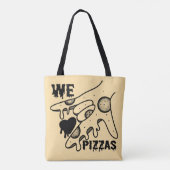 Tote Bag We Love Pizzas - Pizza Love - ASL ILY Obsession De (Dos)