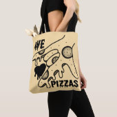 Tote Bag We Love Pizzas - Pizza Love - ASL ILY Obsession De (De près)