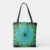 Tote Bag Weaver Mandala bleu et vert (Dos)
