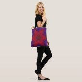 Tote Bag Weaver Mandala rouge et violet (Sur le modèle)