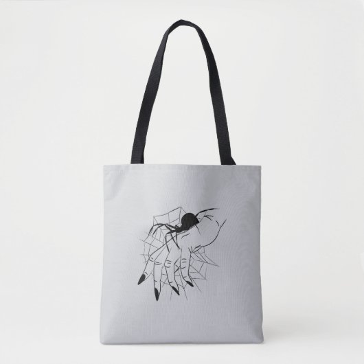 Tote Bag Web Spider & Illustration manuelle (Devant)