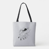 Tote Bag Web Spider & Illustration manuelle (Dos)