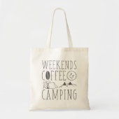 Tote Bag Week-End Café Et Camping (Devant)