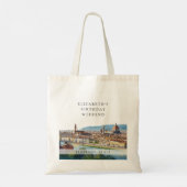 Tote Bag Week-end d'anniversaire à Florence en aquarelle (Dos)