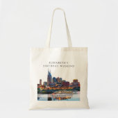 Tote Bag Week-end d'anniversaire aquarelle à Nashville (Devant)