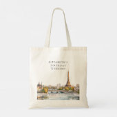 Tote Bag Week-end d'anniversaire aquarelle sur la skyline d (Dos)
