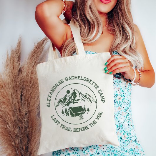 Tote Bag Week-end de camping en montagne pour enterrement d