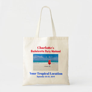 Tote Bag Week-end de fête de fiançailles sous les tropiques