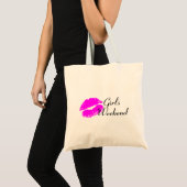 Tote Bag Week-end de filles (noir de baiser) (Devant (produit))