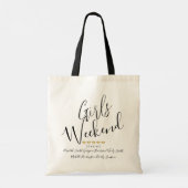 Tote Bag Week-end de filles personnalisé cinq étoiles (Dos)