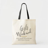 Tote Bag Week-end de filles personnalisées Cinq étoiles (Devant)