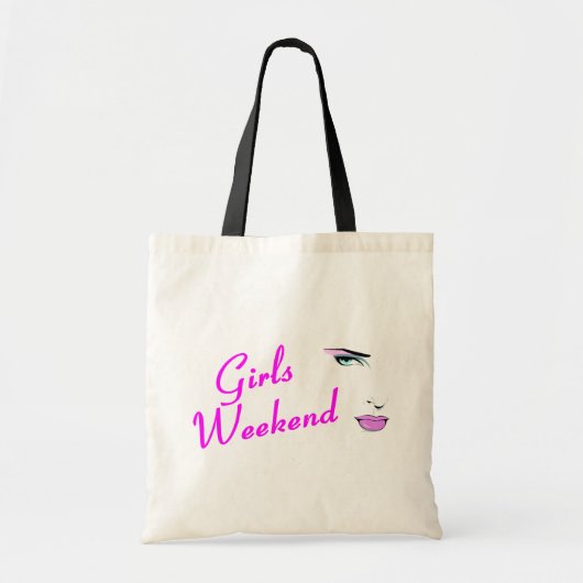 Tote Bag Week-end de filles (visage) (Devant)