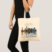 Tote Bag Week-end d'enterrement Dallas Skyline Aquarelle (Devant (produit))