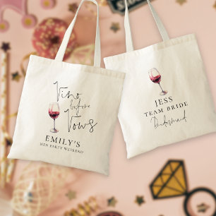 Tote Bag Week-end d'enterrement de vie de jeune fille Vino