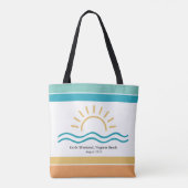 Tote Bag Week-end des filles Ocean Waves personnalisées (Dos)