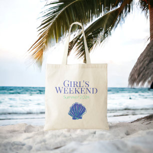 Tote Bag Week-end entre filles / Voyage plage nom personnal