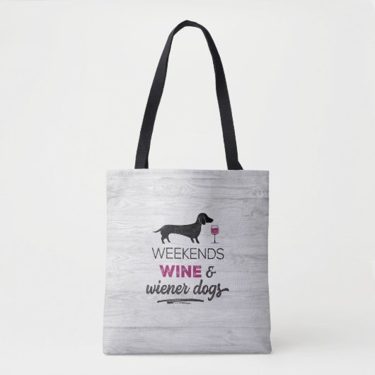 Tote Bag Week-ends Vins & Chiens Écologiques (Devant)