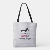 Tote Bag Week-ends Vins & Chiens Écologiques (Dos)