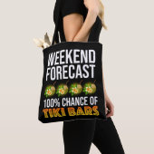 Tote Bag Weekend Forecast - 100% Chance of Tiki Bars (De près)