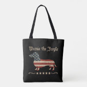 Tote Bag Weenie Le Peuple Dachshund 4 juillet (Dos)