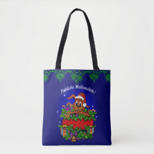 Tote Bag Weihnachtskaninchen, Fröhliche Weihnachten !