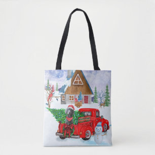 Tote Bag Weimaraner Chien dans la livraison de Noël Camion