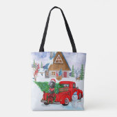 Tote Bag Weimaraner Chien dans la livraison de Noël Camion (Dos)