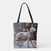 Tote Bag Weimaraner Festin de Noël (Dos)