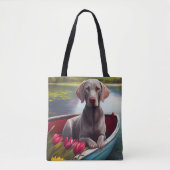Tote Bag Weimaraner sur une pédale : une aventure Pittoresq (Devant)