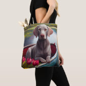 Tote Bag Weimaraner sur une pédale : une aventure Pittoresq (De près)