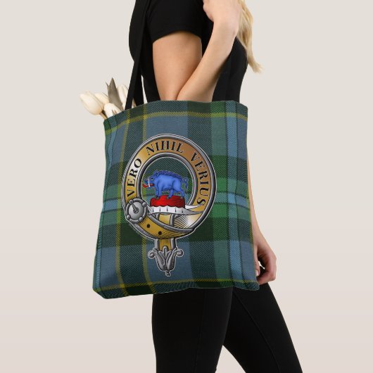 Tote Bag Weir Tartan & Badge (De près)