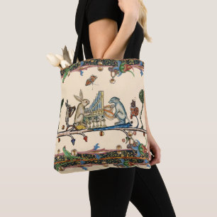 Tote Bag WEIRD MÉDIÉVAL DE LA MUSIQUE, Lapin, Chien