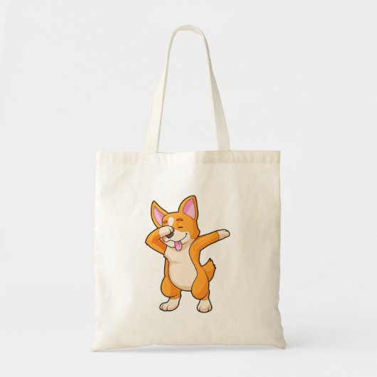 Tote Bag Welsh Corgi à Dance Dab Hip hop (Devant)
