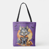 Tote Bag Werewolf Halloween bonbon Trick ou traitement (Dos)