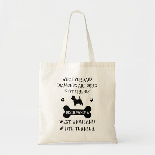Tote Bag West Highland Terrier meilleur ami (Devant)