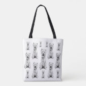Tote Bag West Highland White Terrier. "Westy" - Pattern (Dos)