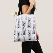 Tote Bag West Highland White Terrier. "Westy" - Pattern (De près)